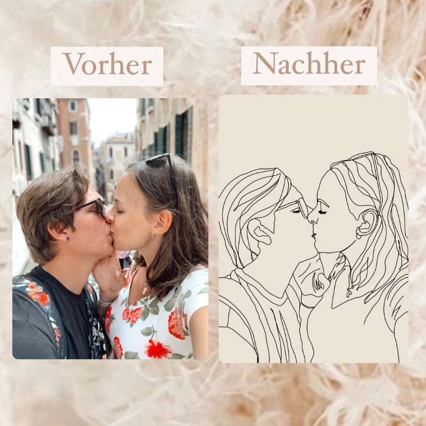 Personalisierte One Line Art - Digital