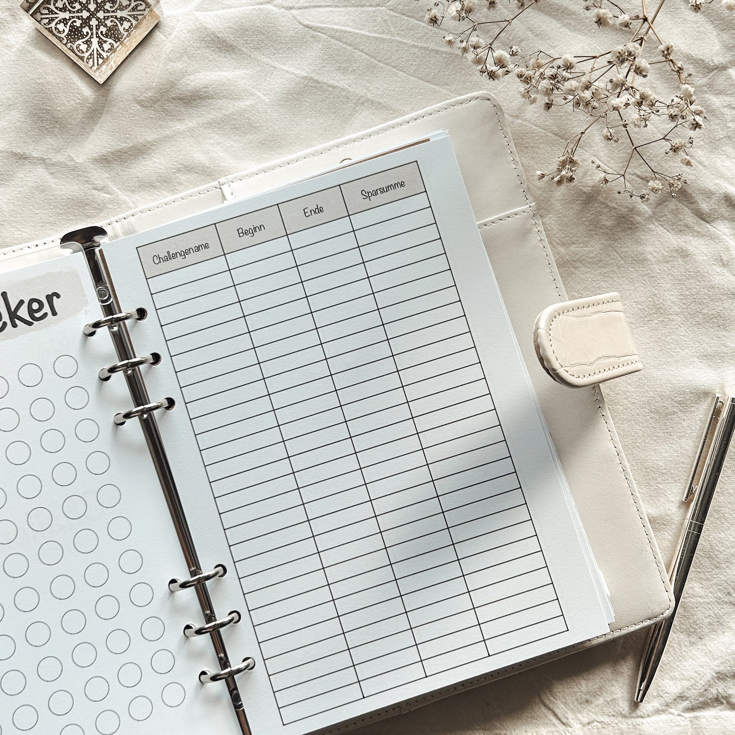 Challenge Tracker beige - A5