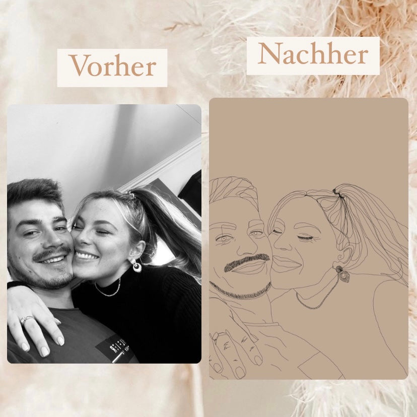 Personalisierte One Line Art - Digital