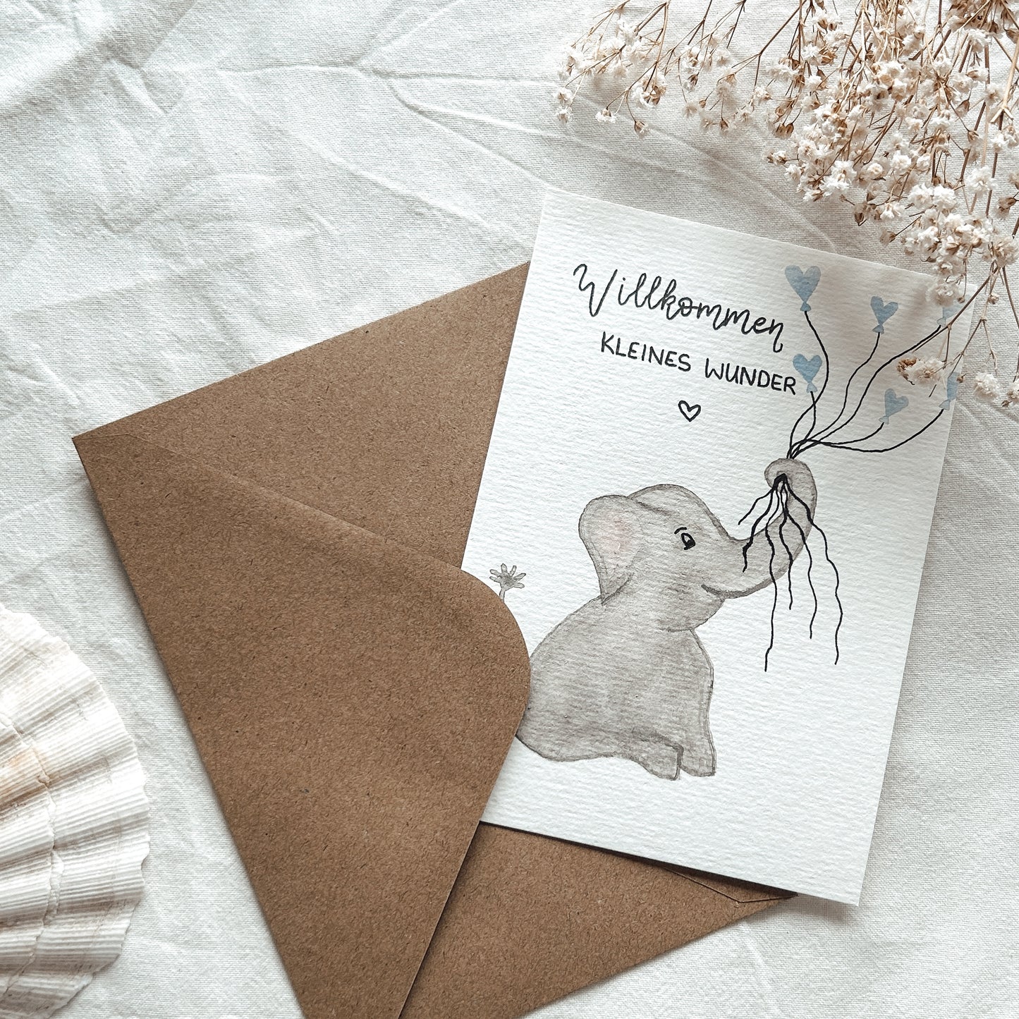 Willkommen kleines Wunder - Karte
