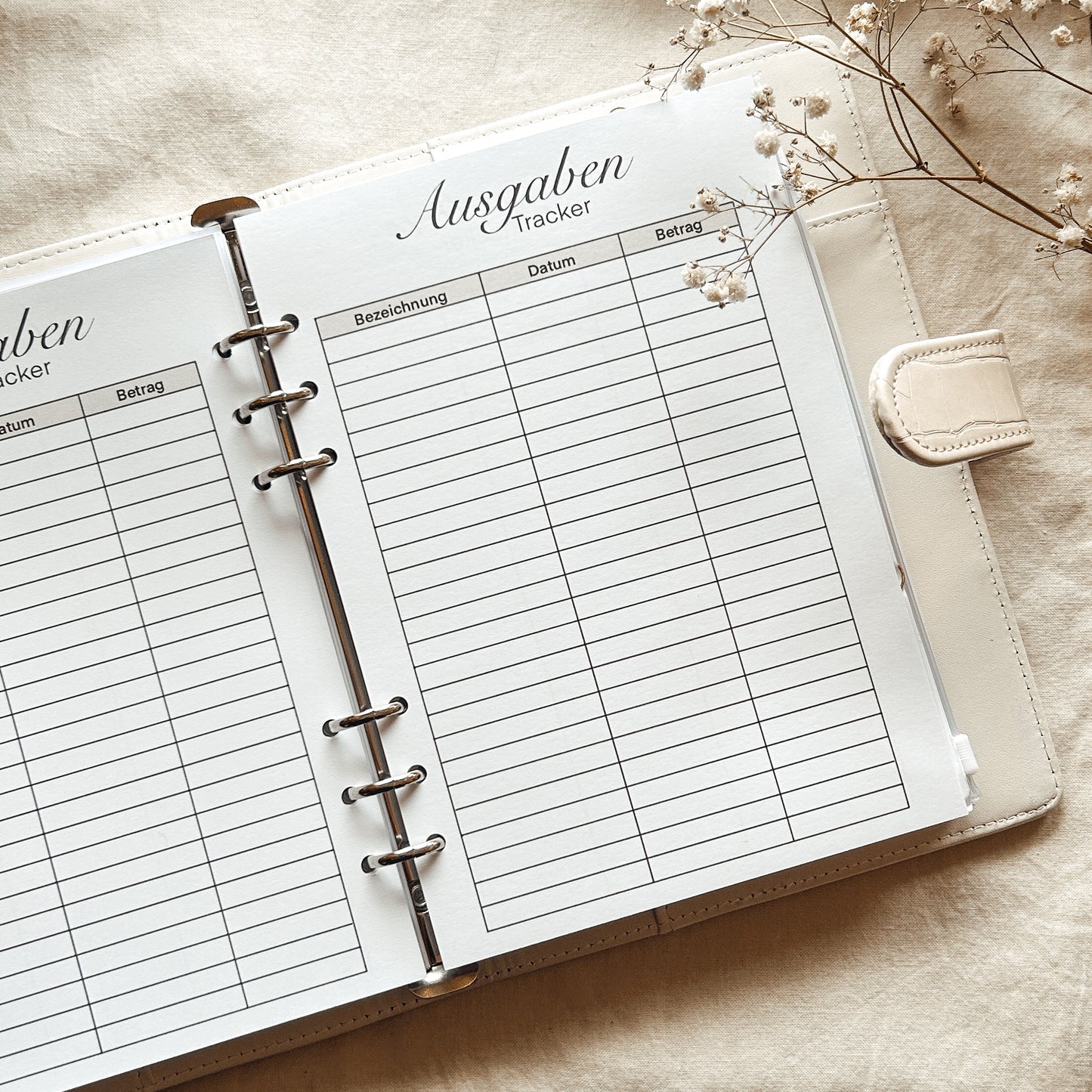 Tracker Einlagen beige - A5