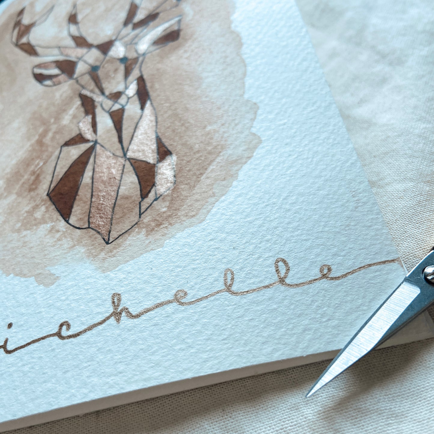 Hirschaquarell - Karte