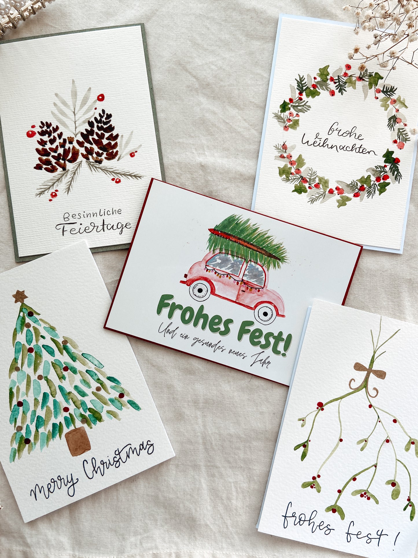 Weihnachtliches Kartenset X CALLISGRAPHY