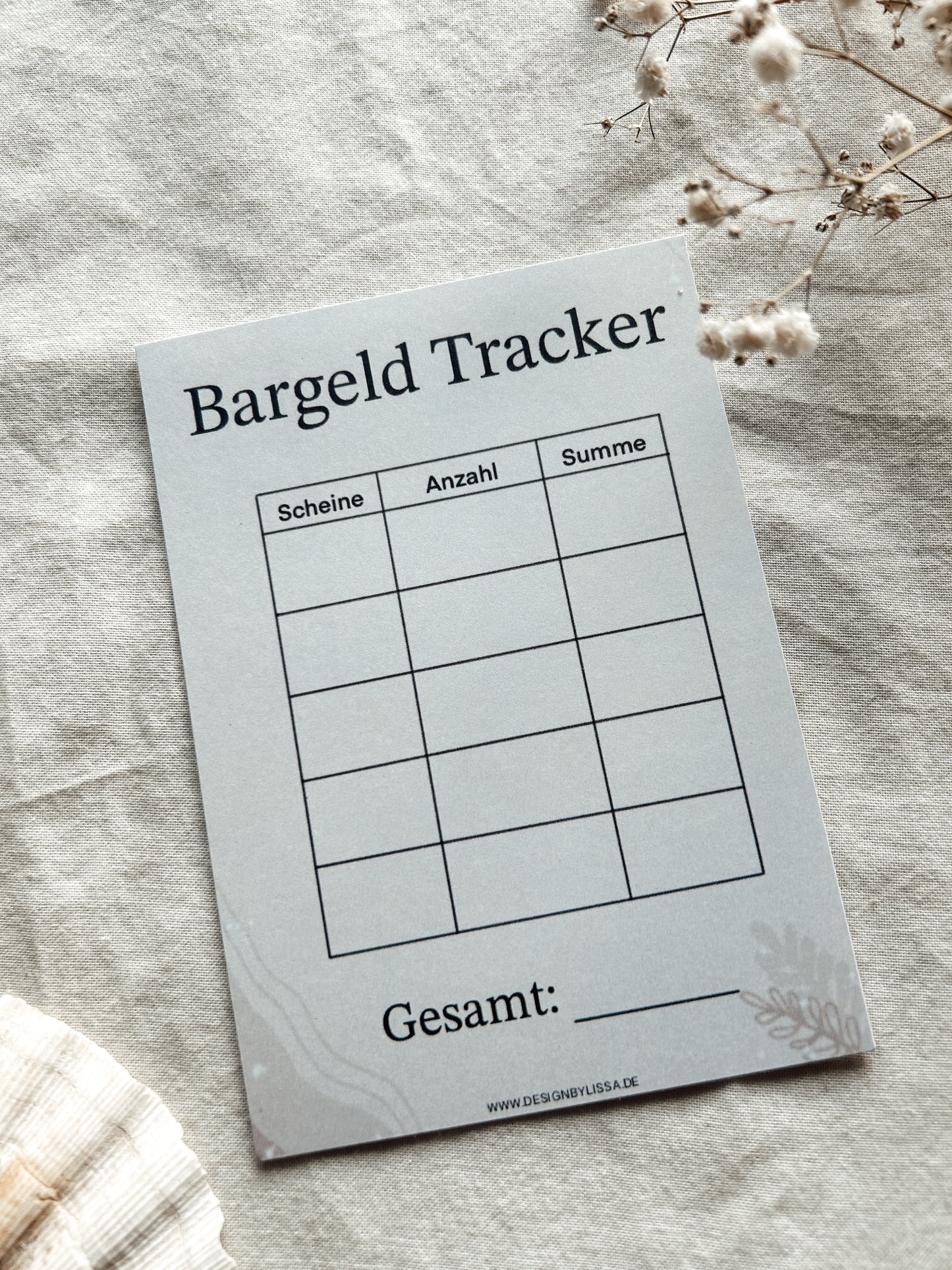 Bargeldtracker - A6