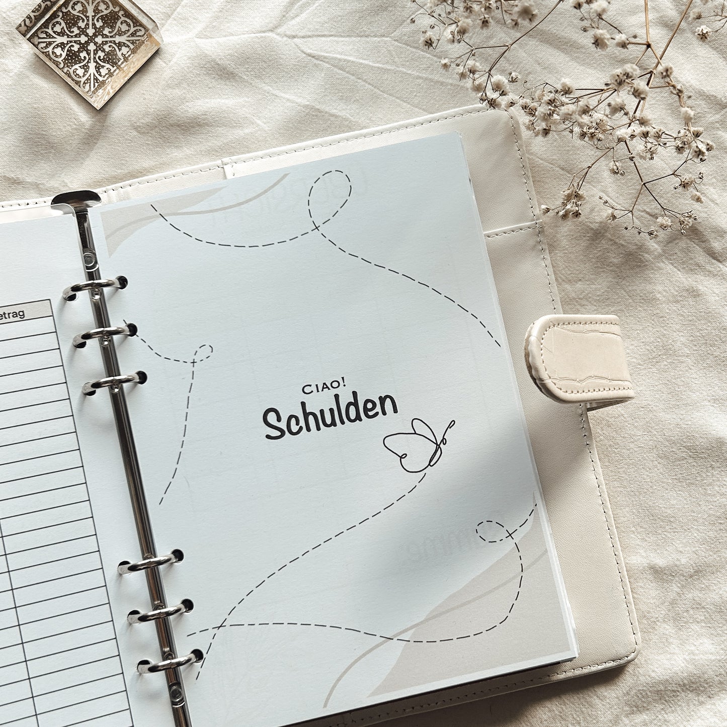 Schuldentracker beige - A5