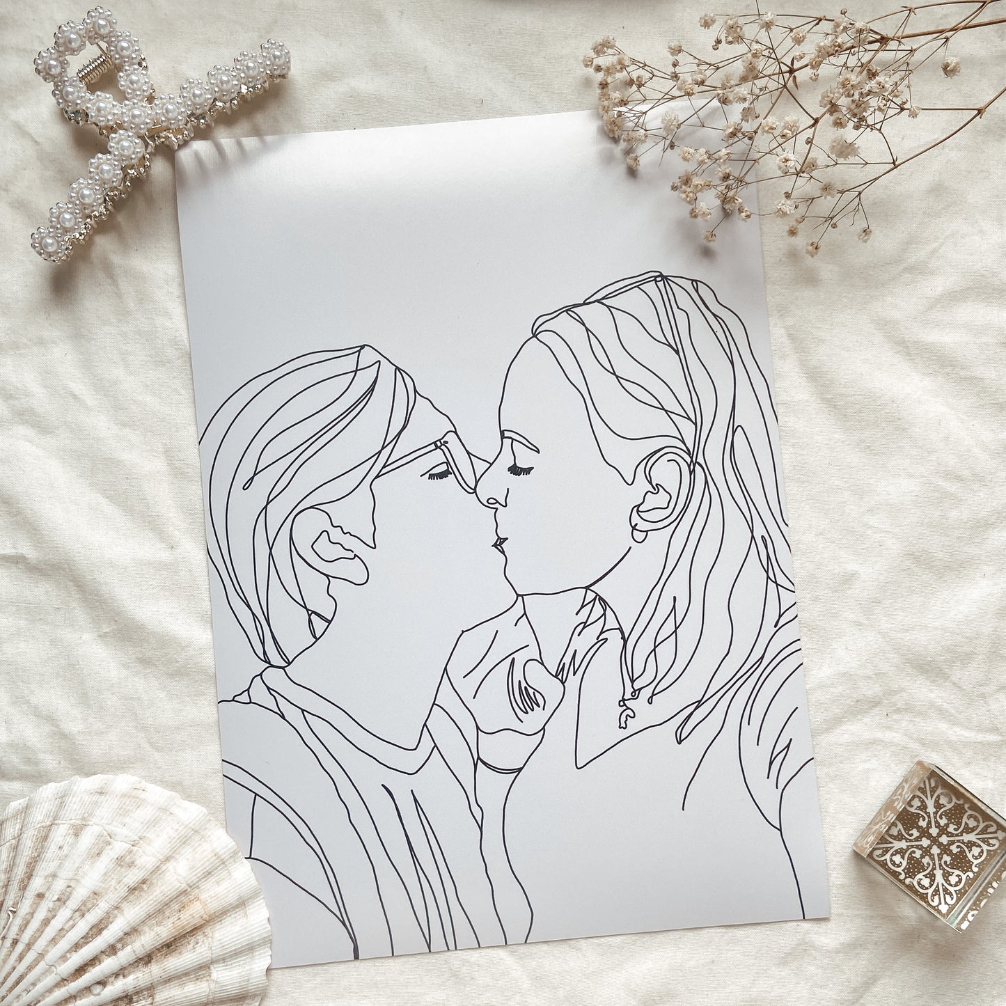 Personalisierte One Line Art - Digital