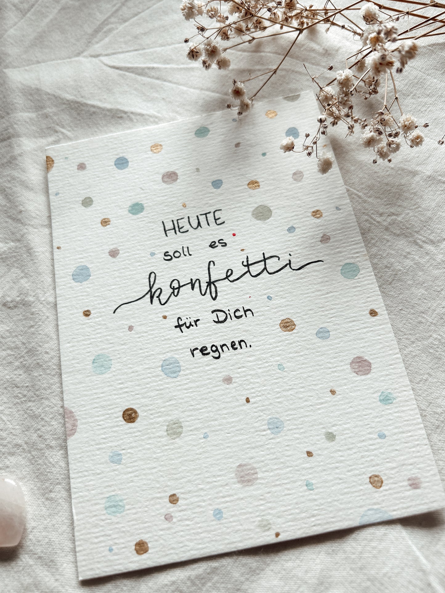 Konfetti für dich - Aquarellkarte