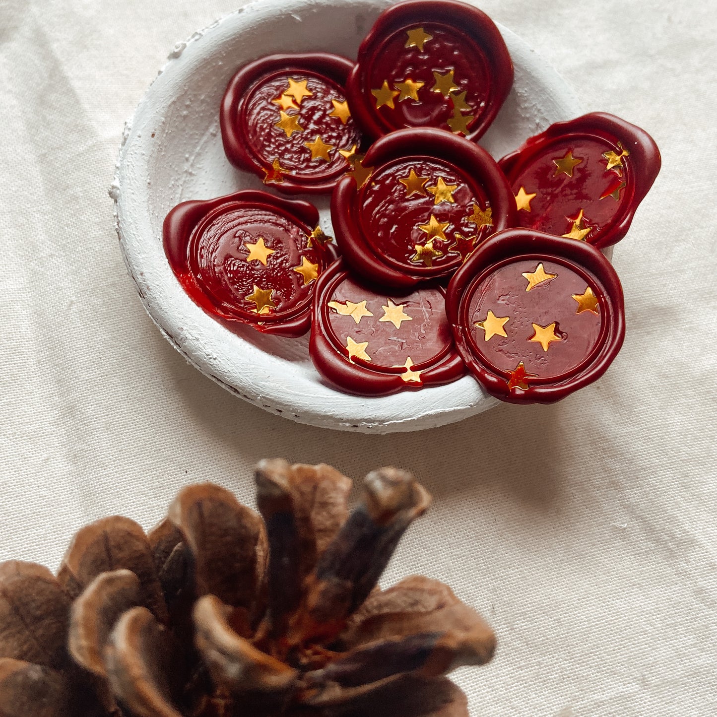 Weihnachtliche Siegelaufkleber - Einzeln