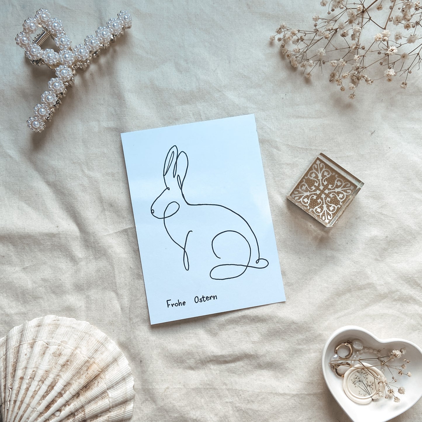 One Liner Osterhase - Karte