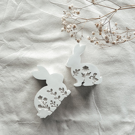 Süße Häschendeko mit Blumen - Set
