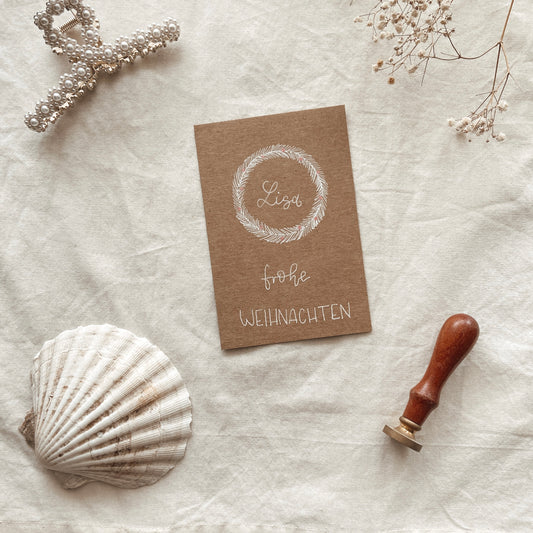 All white wreath - Karte
