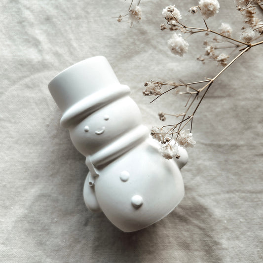Schneemann Kerzenhalter