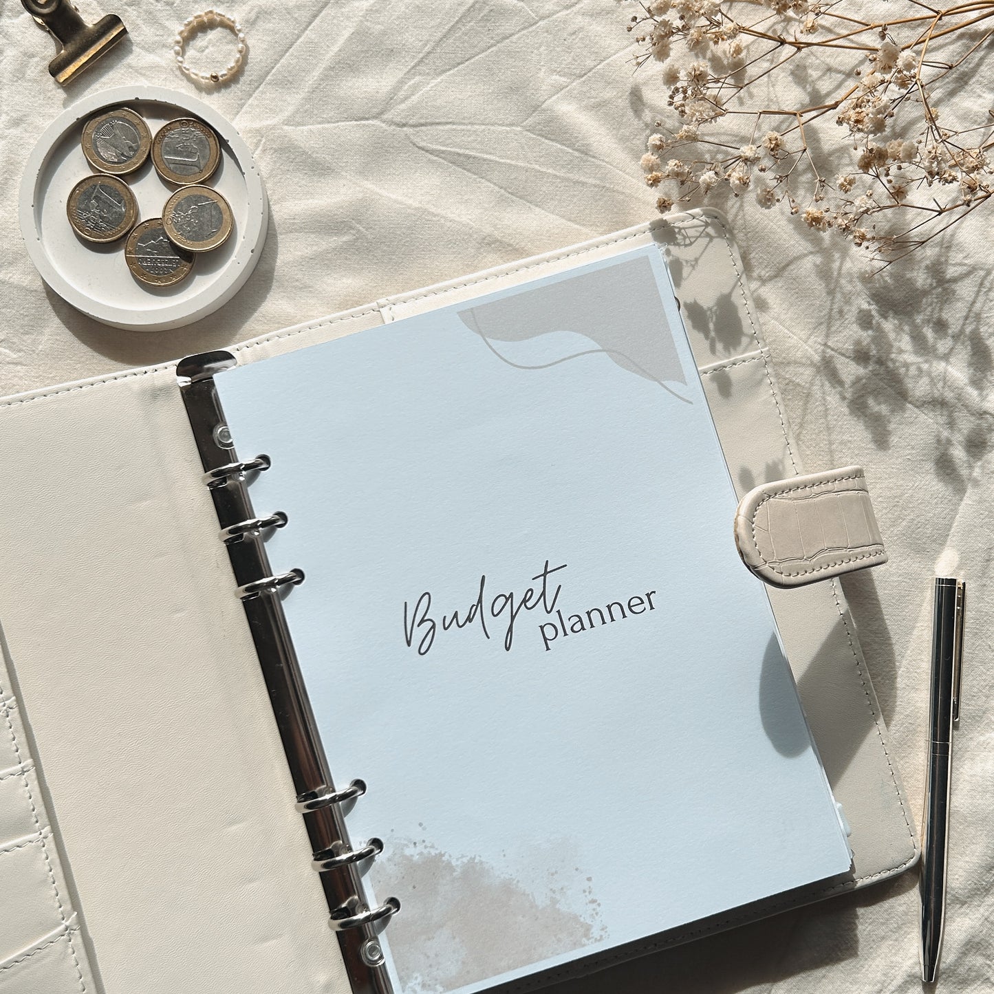 Undatierter Budgetjahresplaner beige - A5
