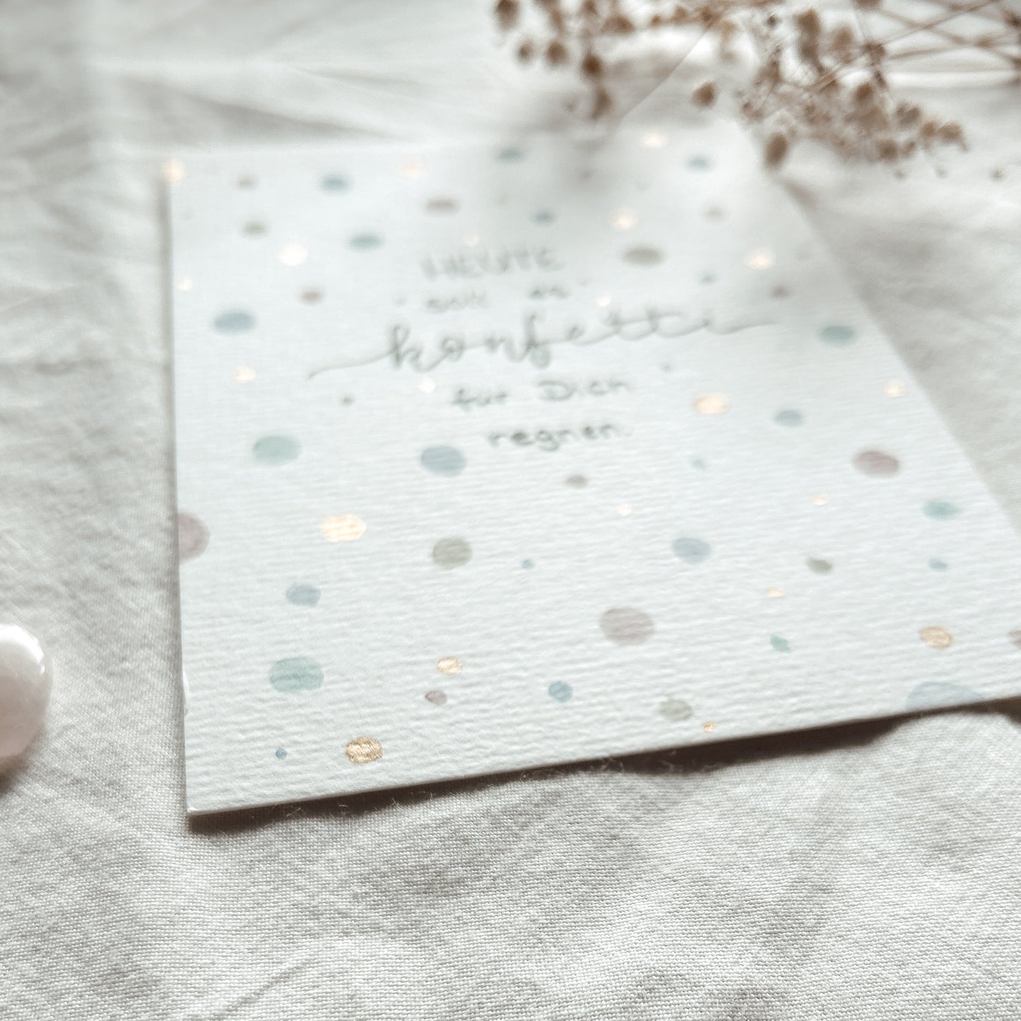 Konfetti für dich - Aquarellkarte