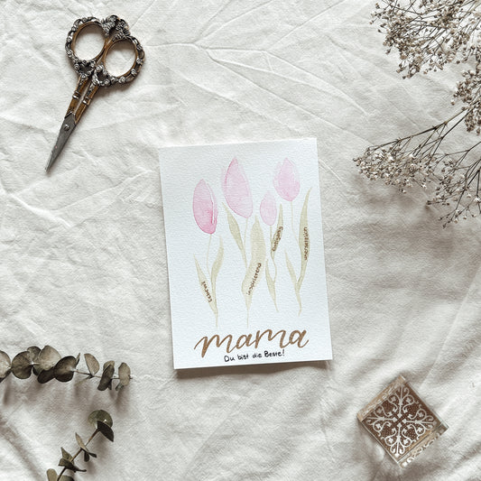 Muttertags Tulpen - Karte