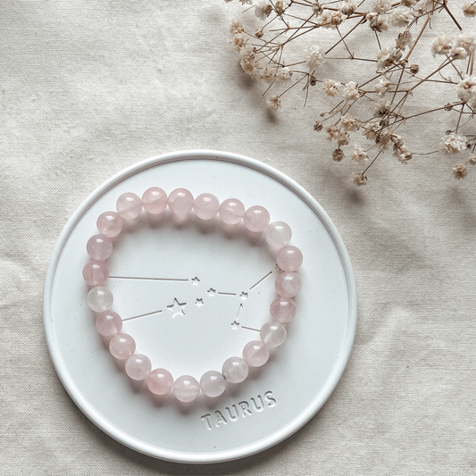 Rosenquarzkugel - Armband