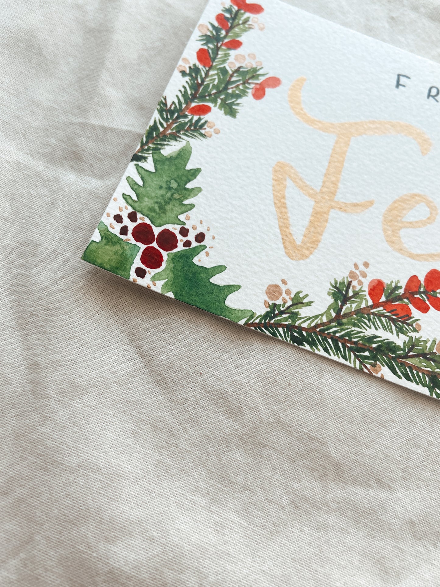 Mistelzweigtraum Gold - Karte