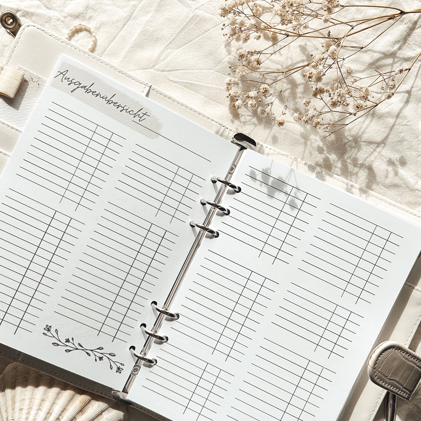 Undatierter Budgetjahresplaner beige - A5