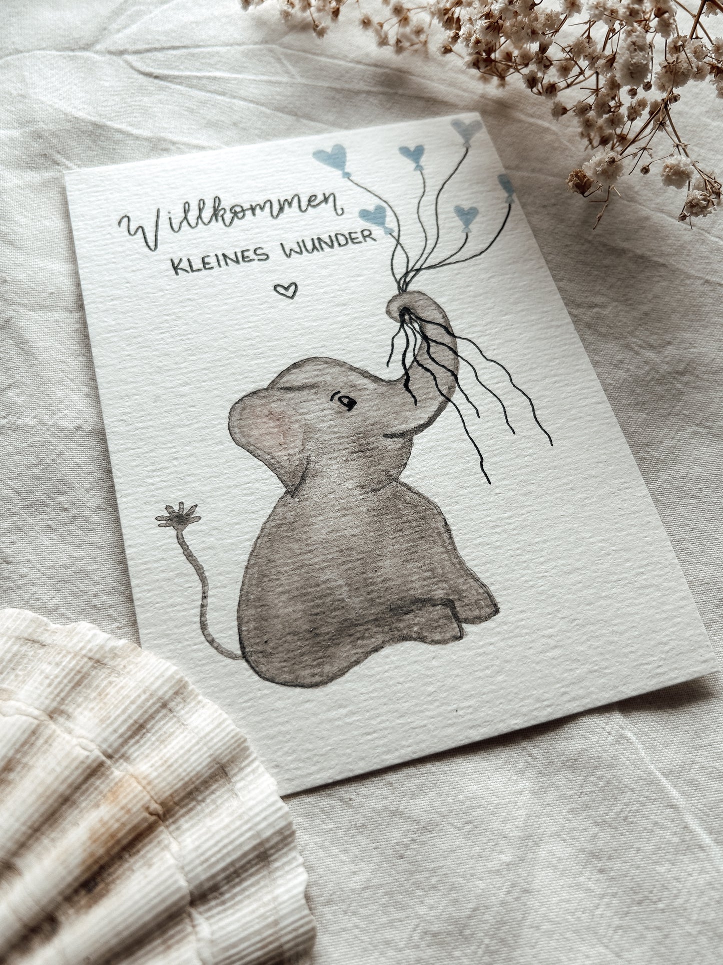 Willkommen kleines Wunder - Karte