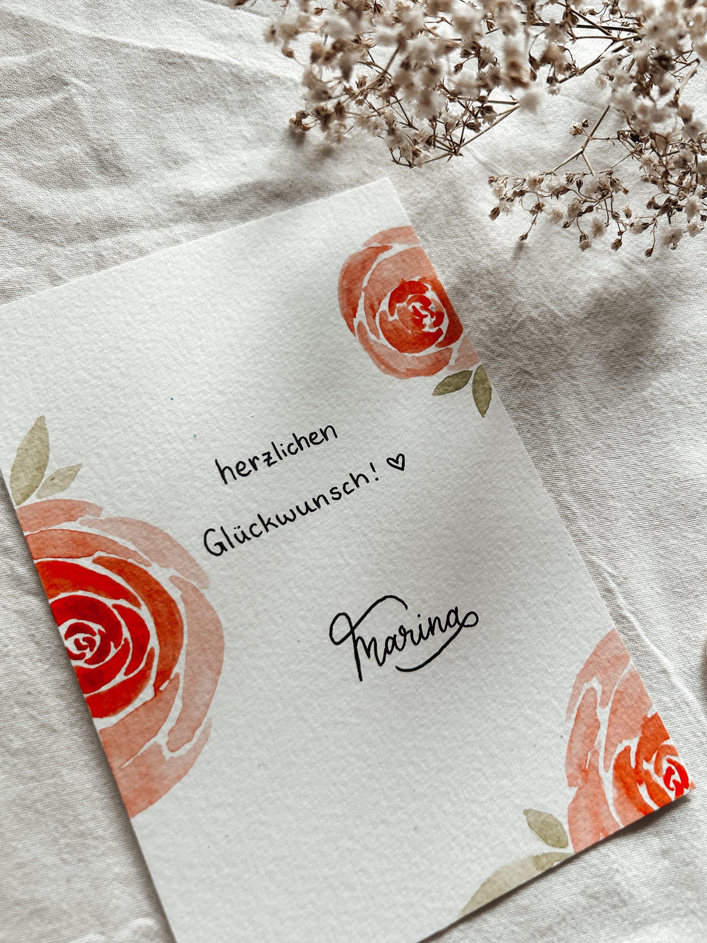 Rose Dream - Aquarellkarte