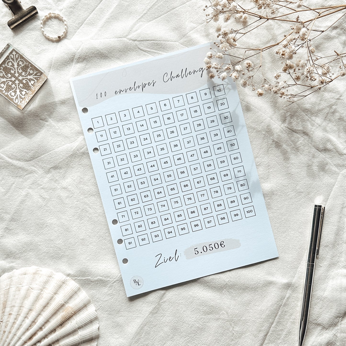 100 envelopes Challenge - Einlagen
