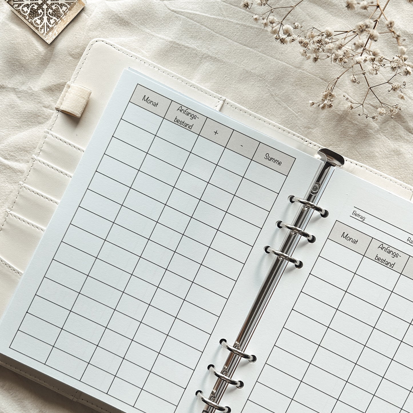 Schuldentracker beige - A5