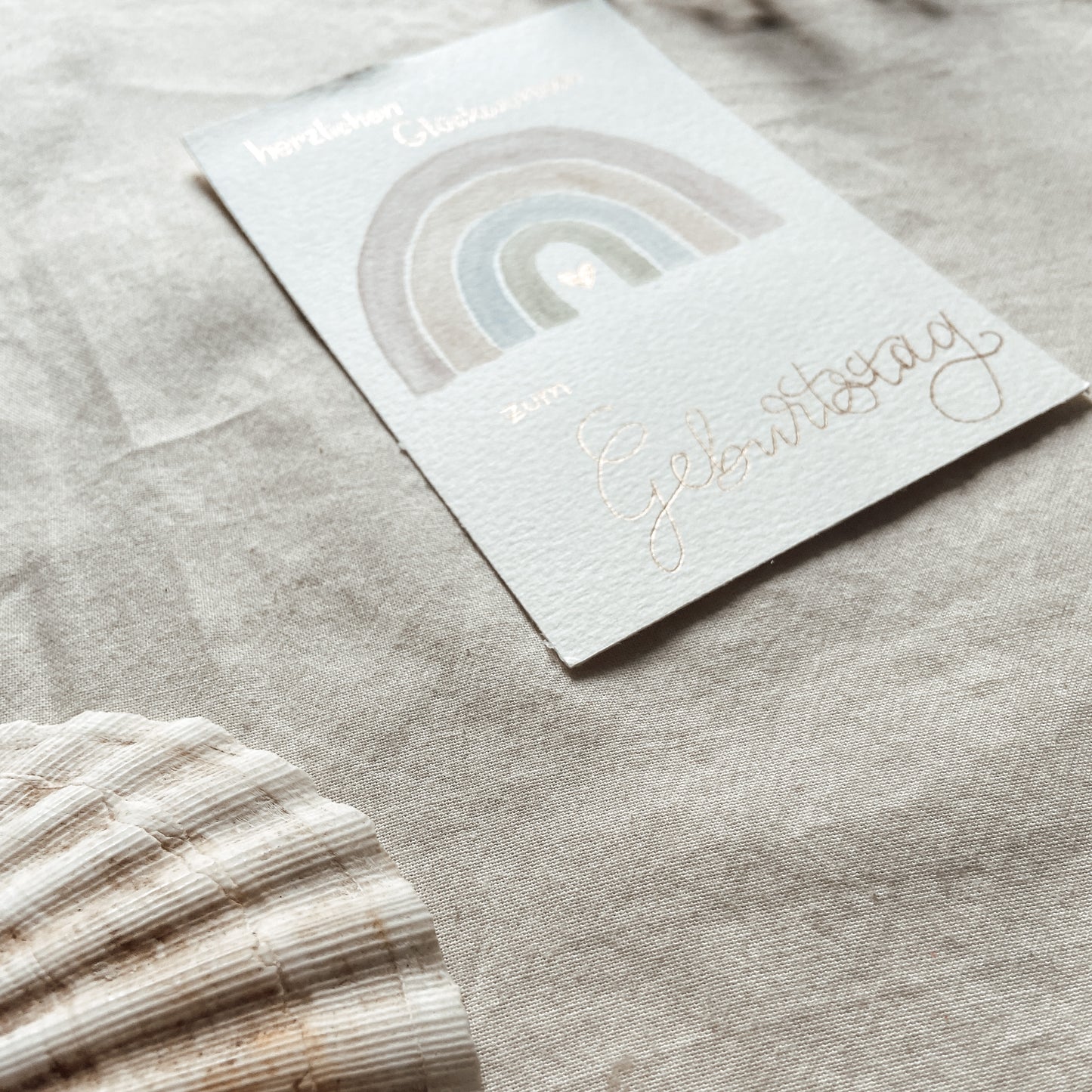 Regenbogen Pastells - Aquarellkarte