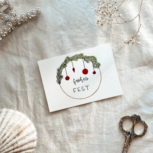 Weihnachtlicher Kranz mit Kugeln